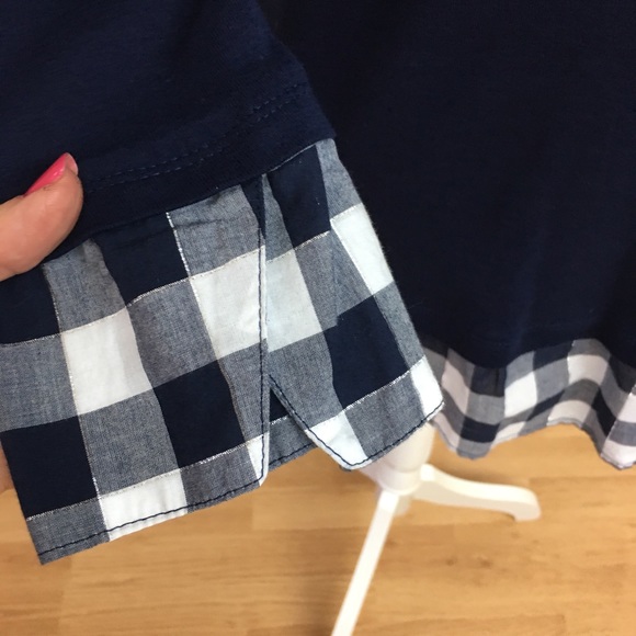 NWT.  Kim Rogers Navy Blouse Size M - Picture 5 of 7